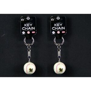 Milwaukee Brewers MLB Baseball Key Chain 2 Pack